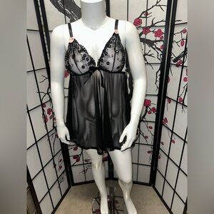 NWT Black nightie with holographic sequins
